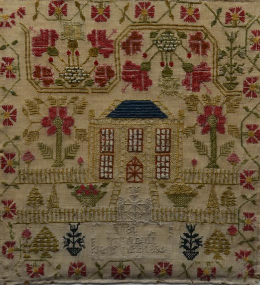 a%20sampler%20with%20a%20floral%20design%20and%20a%20house